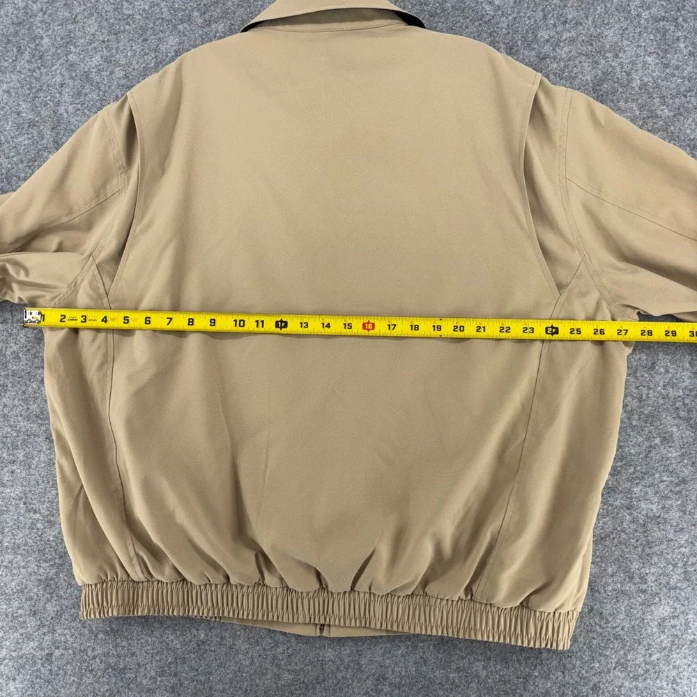 VTG Ralph Lauren Men XL Khaki Bi-Swing Windbreaker Harrington Jacket Pony Y2K